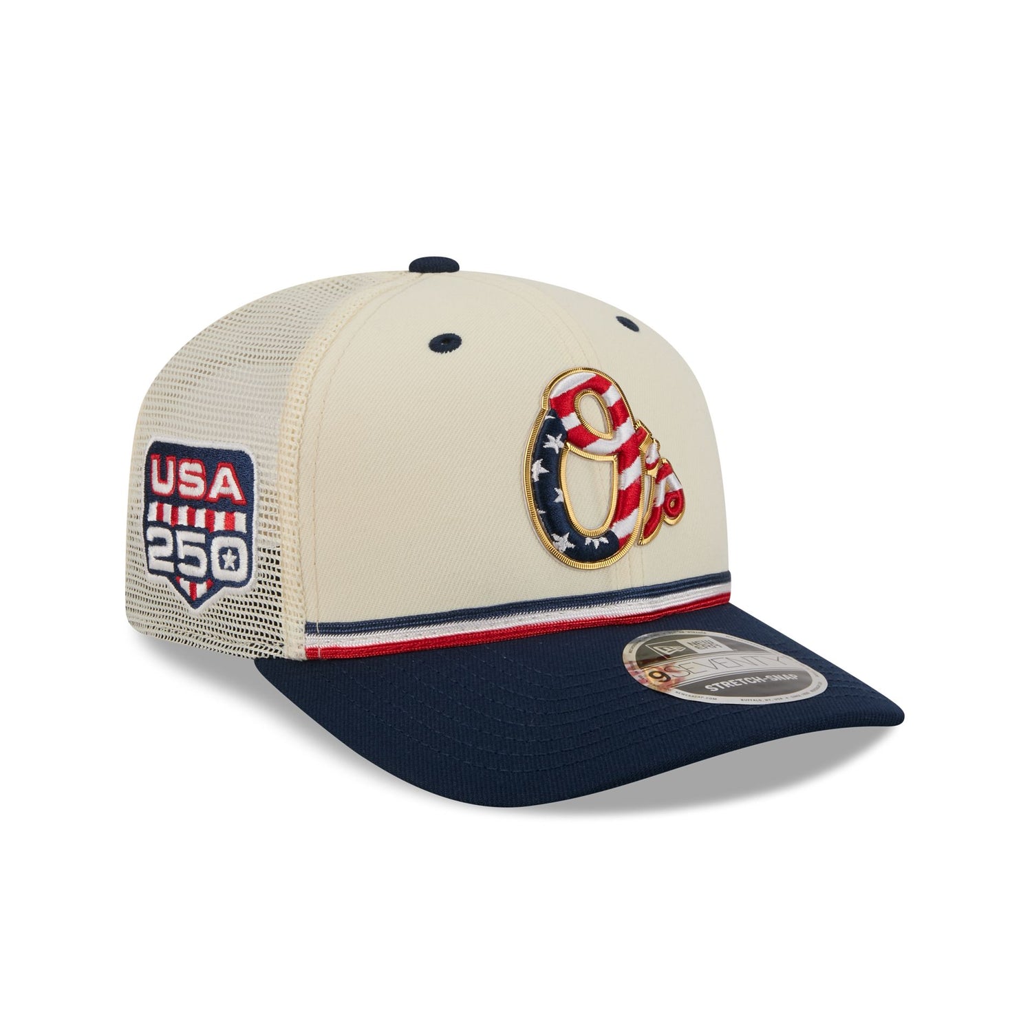 Baltimore Orioles Independence Day 2026 9SEVENTY Trucker Hat