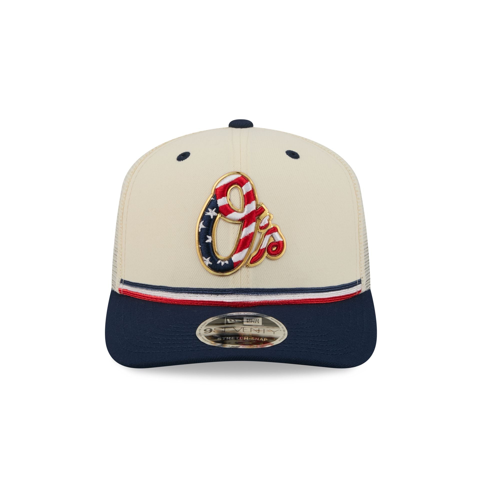 Baltimore Orioles Independence Day 2026 9SEVENTY Trucker Hat