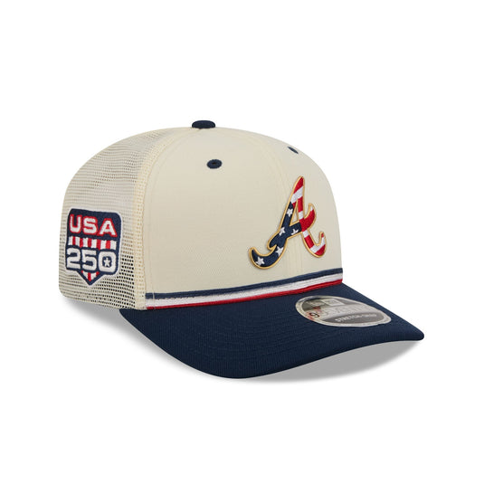 Atlanta Braves Independence Day 2026 9SEVENTY Trucker Hat - New Era Cap