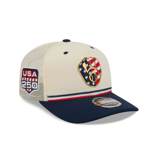 Milwaukee Brewers Independence Day 2026 9SEVENTY Trucker Hat - New Era Cap