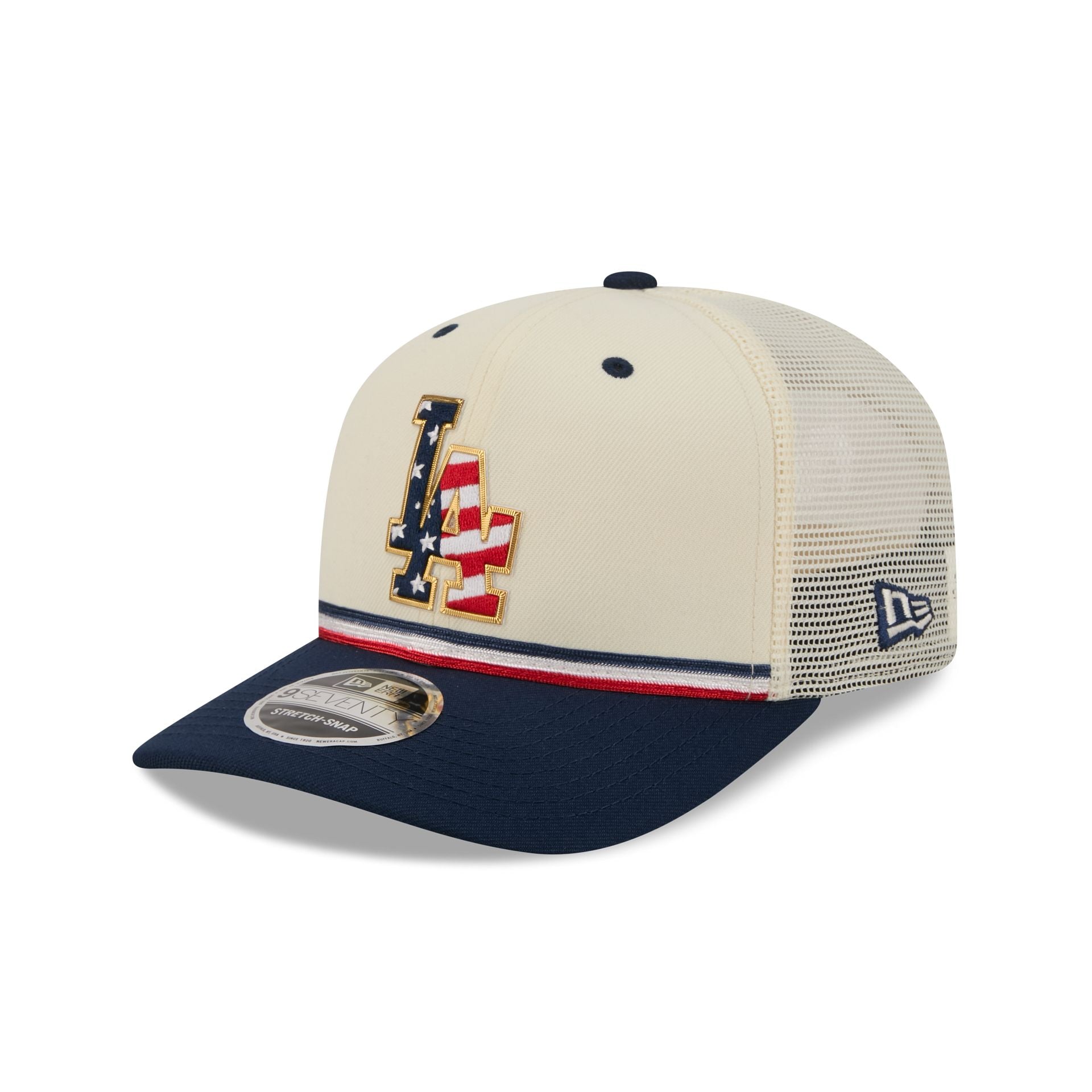 Los Angeles Dodgers Independence Day 2026 9SEVENTY Trucker Hat