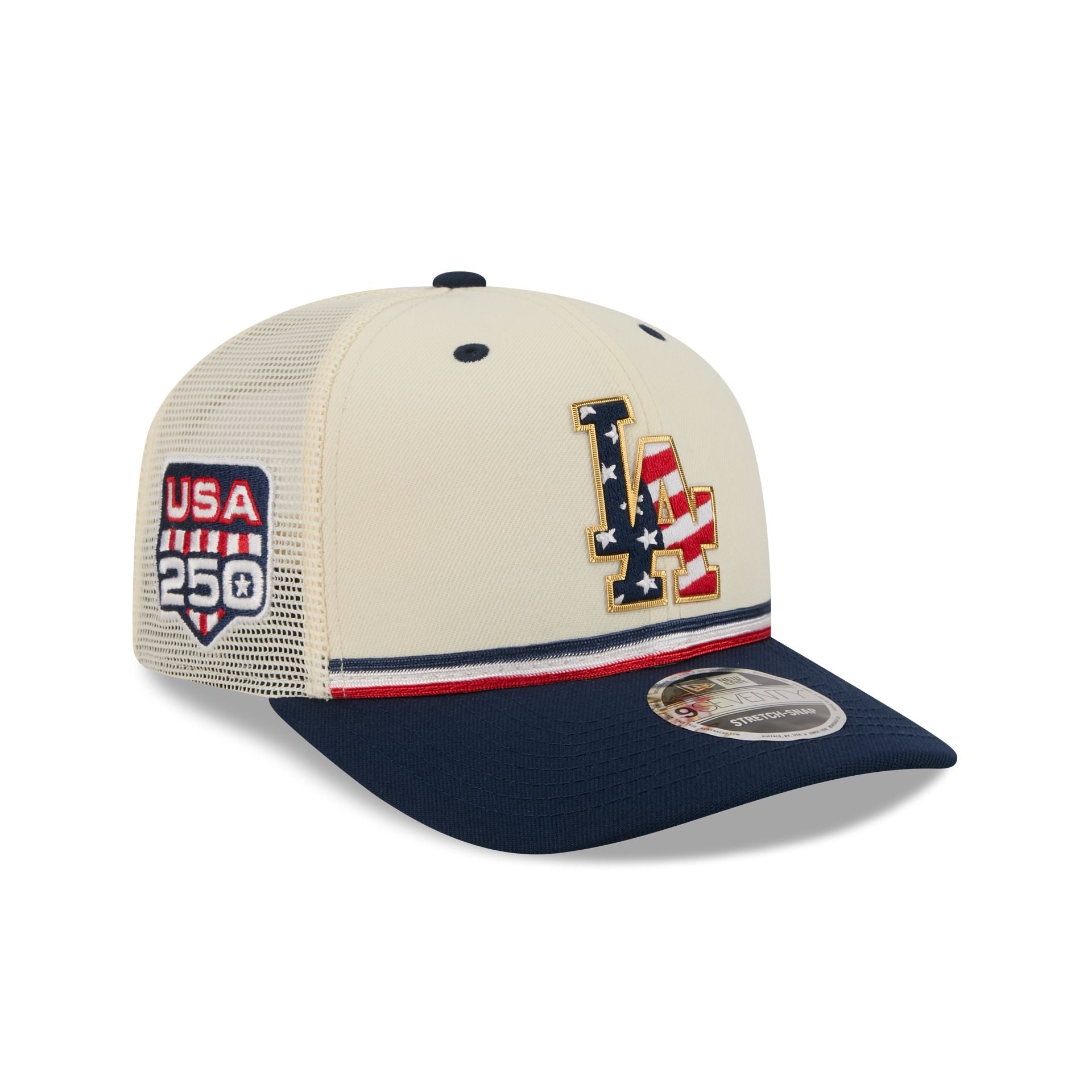 Los Angeles Dodgers Independence Day 2026 9SEVENTY Trucker Hat