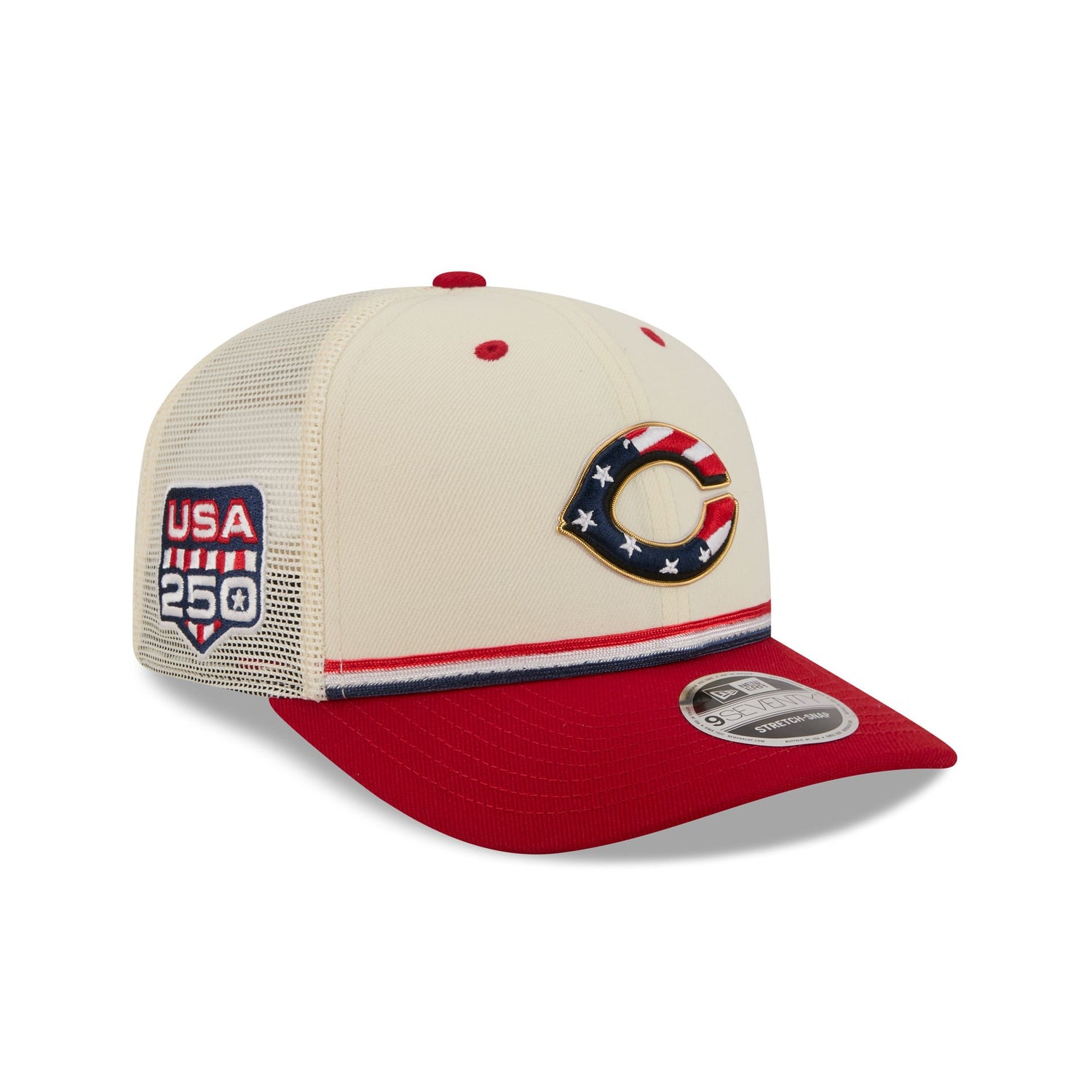 Cincinnati Reds Independence Day 2026 9SEVENTY Trucker Hat