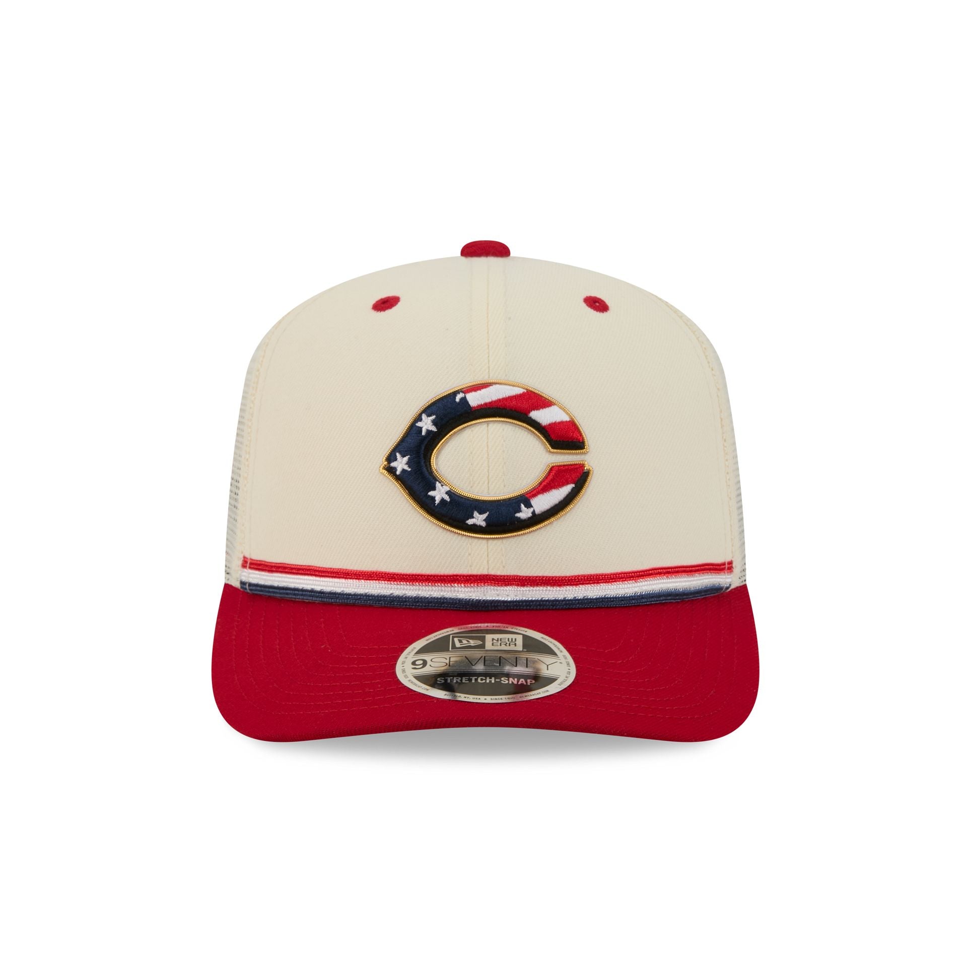 Cincinnati Reds Independence Day 2026 9SEVENTY Trucker Hat