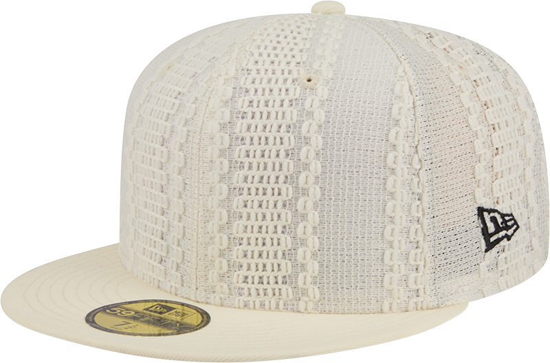 New Era Cap Gold Tier Chrome White Knit 59FIFTY Fitted Hat