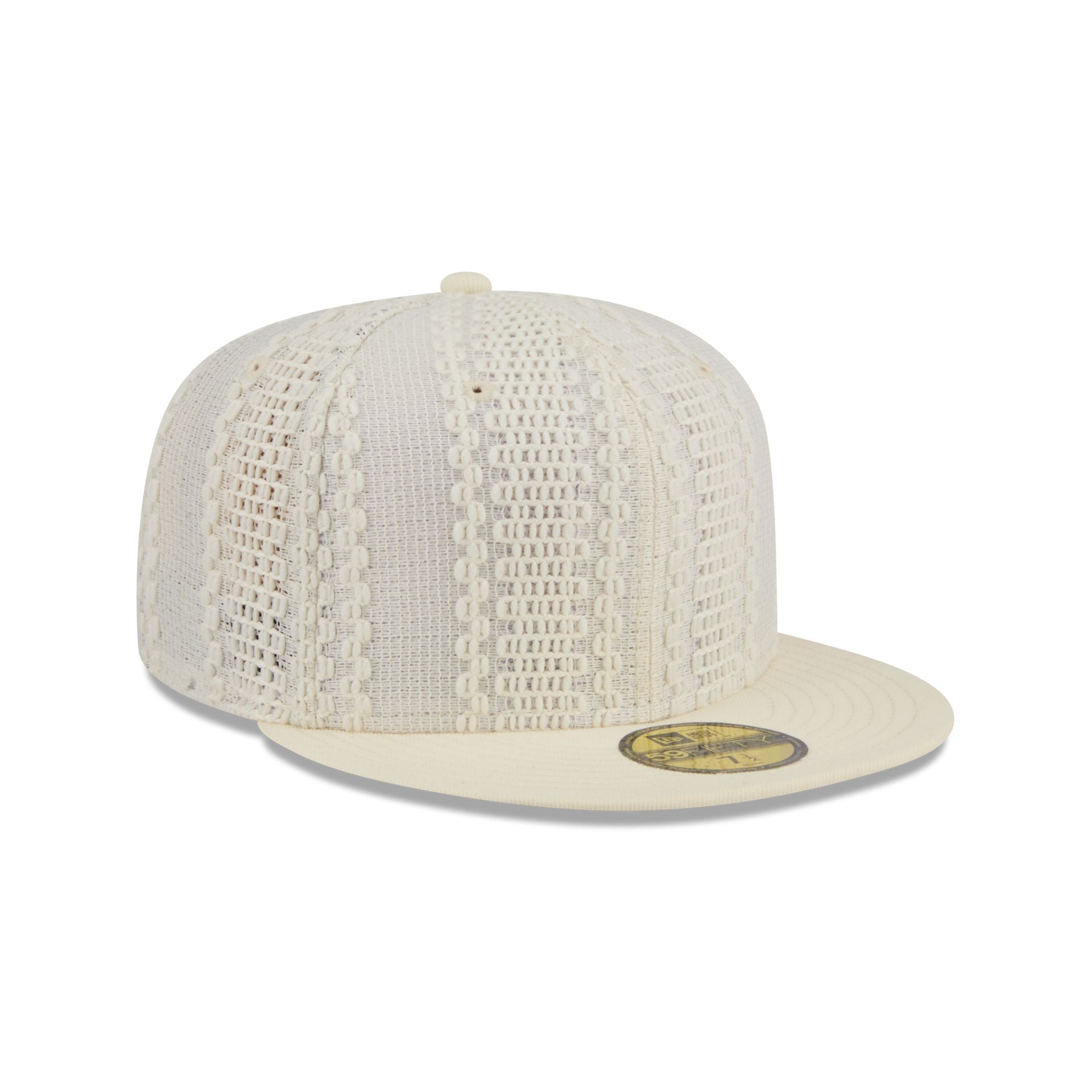 New Era Cap Gold Tier Chrome White Knit 59FIFTY Fitted Hat