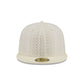 New Era Cap Gold Tier Chrome White Knit 59FIFTY Fitted Hat