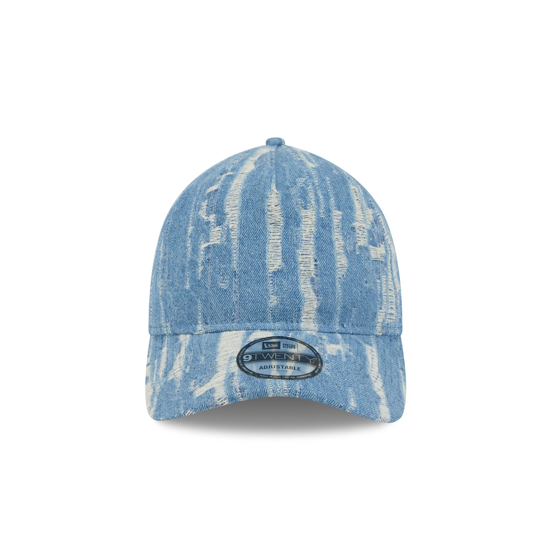 New Era Cap Bronze Tier Frayed Denim 9TWENTY A-Frame Adjustable Hat