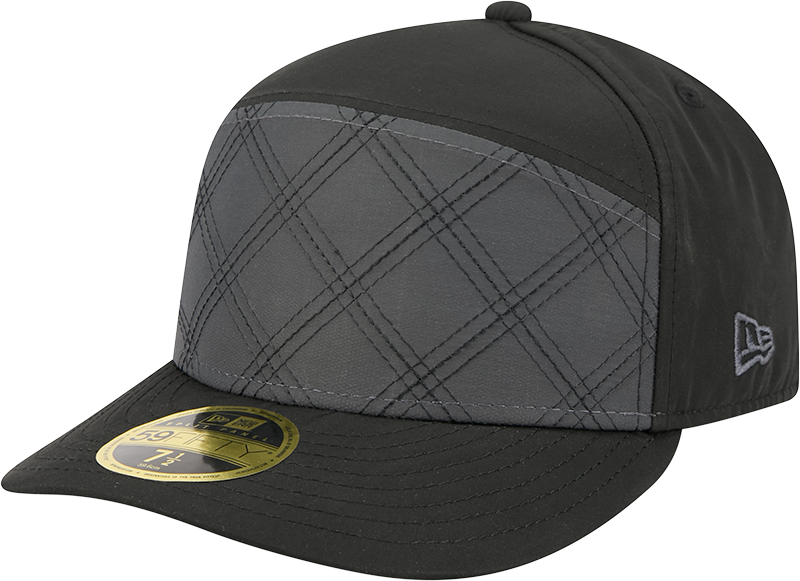 New Era Cap Silver Tier Quilted Split Panel 59FIFTY Fitted Hat