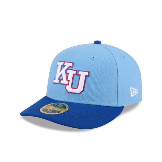 New Era x adidas Kansas Jayhawks Sky Blue Low Profile 59FIFTY Fitted Hat - New Era Cap