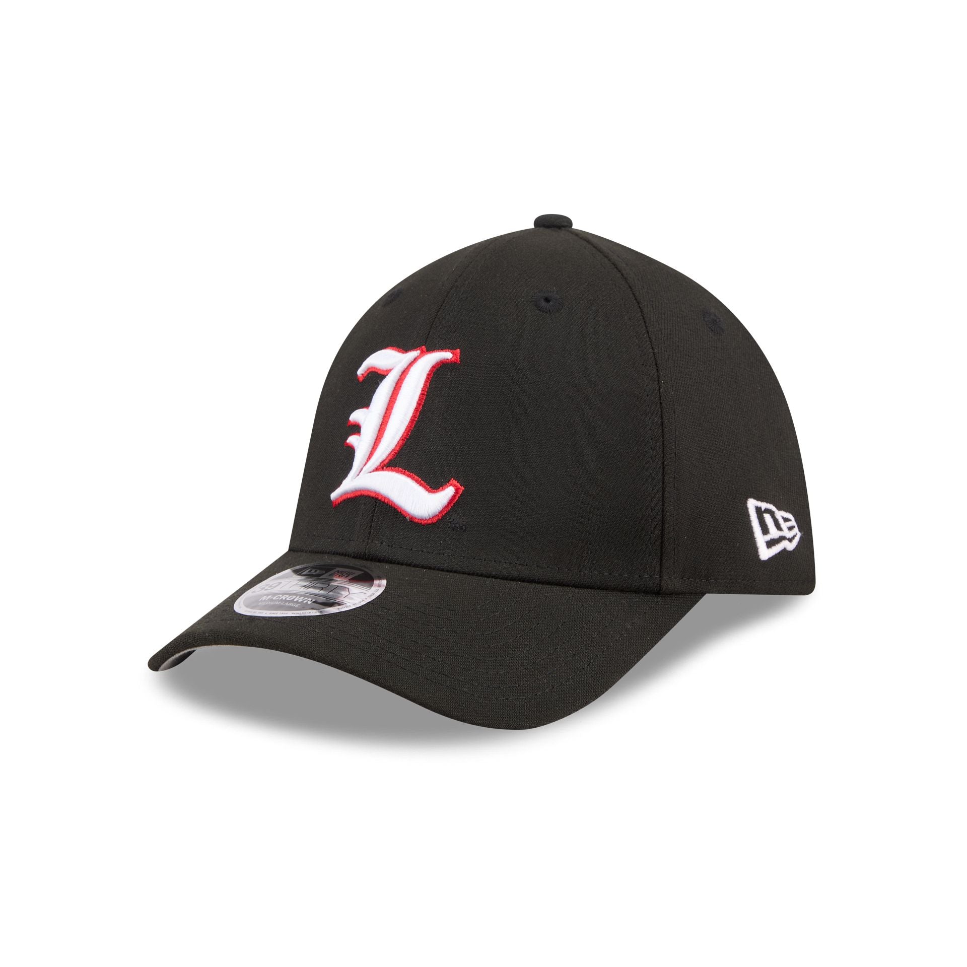 New Era x adidas Louisville Cardinals Black 39THIRTY M-Crown Stretch Fit Hat