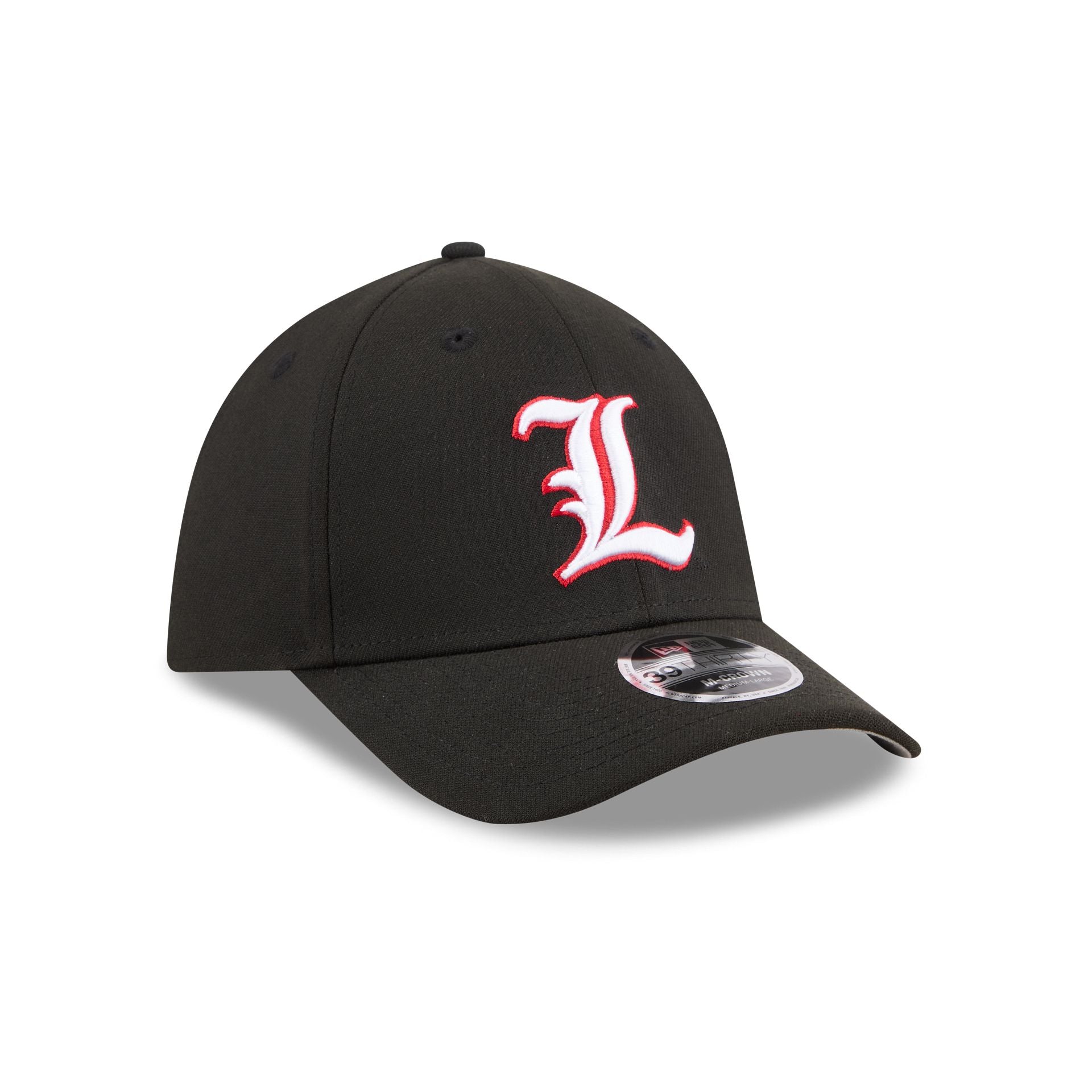 New Era x adidas Louisville Cardinals Black 39THIRTY M-Crown Stretch Fit Hat