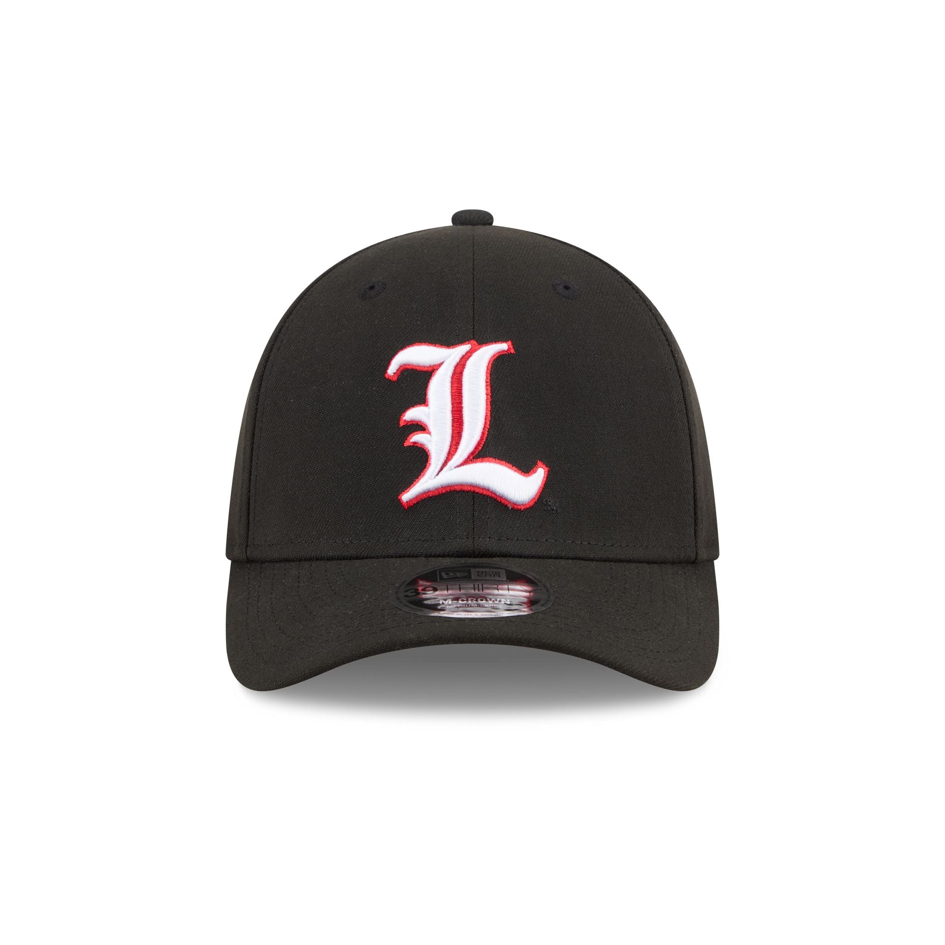 New Era x adidas Louisville Cardinals Black 39THIRTY M-Crown Stretch Fit Hat