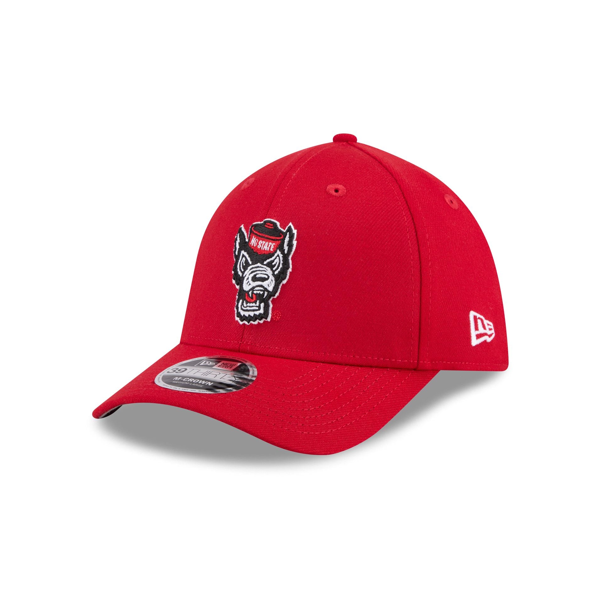 New Era x adidas NC State Wolfpack Scarlet 39THIRTY M-Crown Stretch Fit Hat