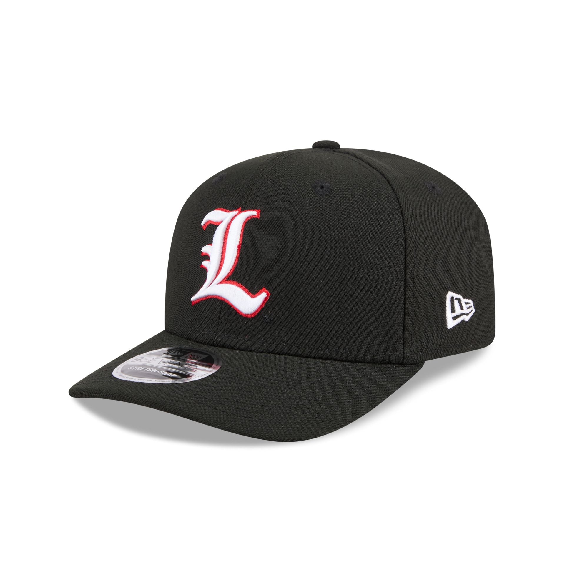 New Era x adidas Louisville Cardinals Black 9SEVENTY Stretch-Snap Hat