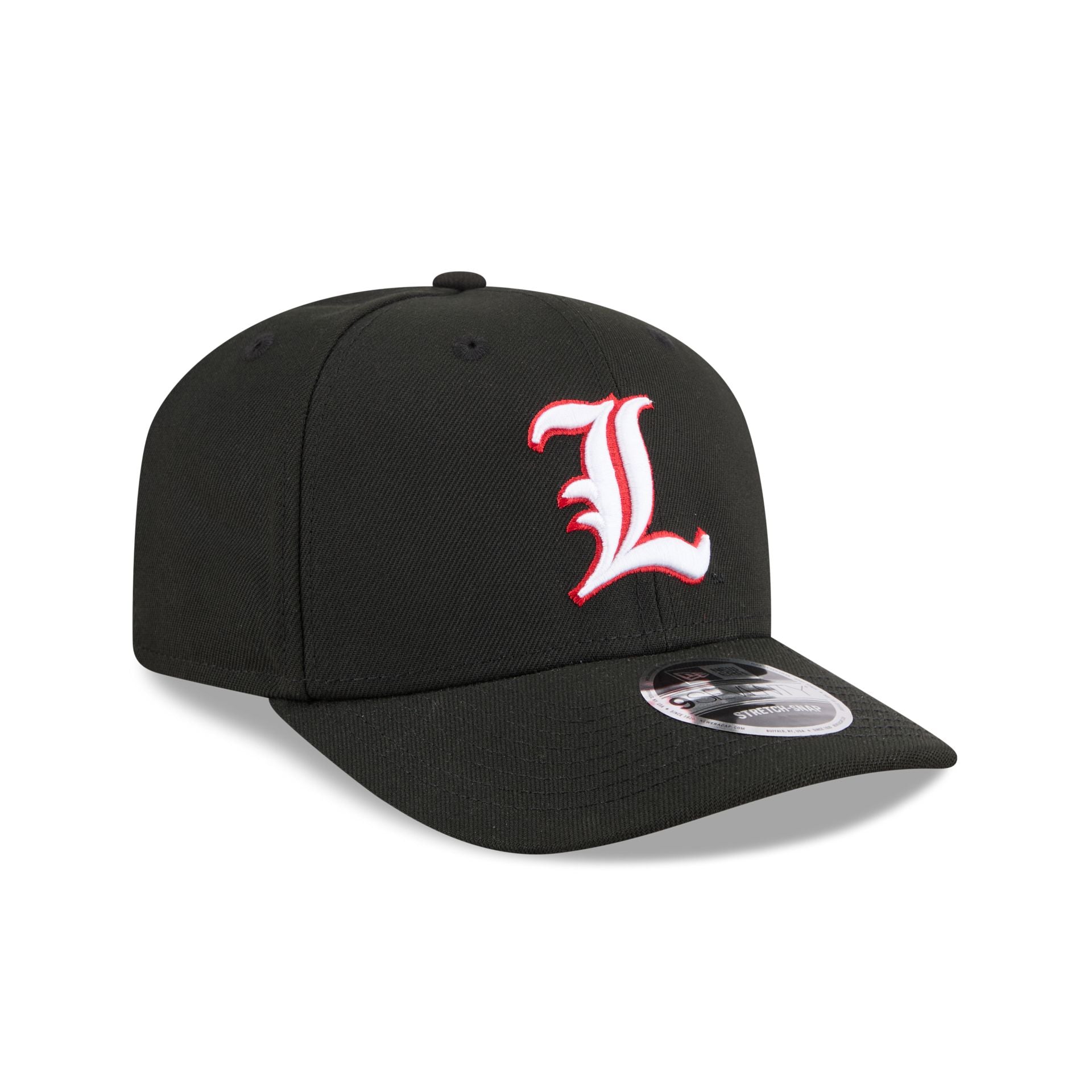 New Era x adidas Louisville Cardinals Black 9SEVENTY Stretch-Snap Hat