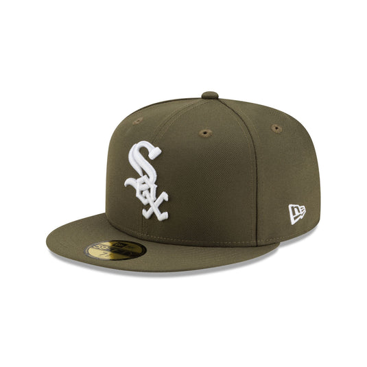 Chicago White Sox Basic Olive Green 59FIFTY Fitted Hat - New Era Cap