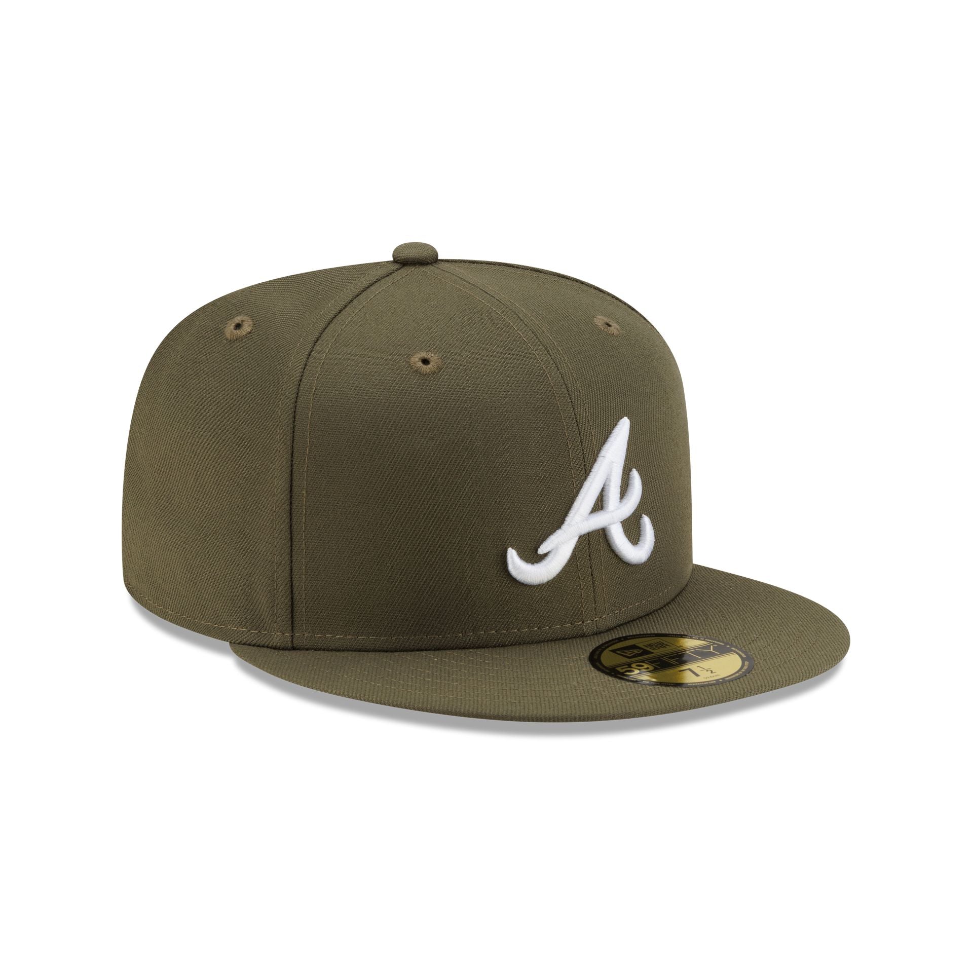 Atlanta Braves Basic Olive Green 59FIFTY Fitted Hat – New Era Cap