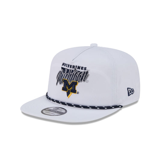 Michigan Wolverines Collegiate White 19TWENTY Snapback Hat - New Era Cap