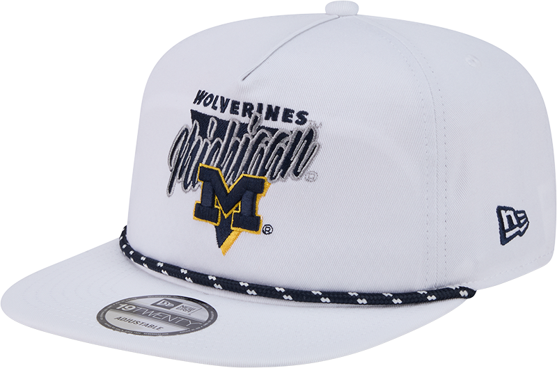 Michigan Wolverines Collegiate White 19TWENTY Snapback Hat