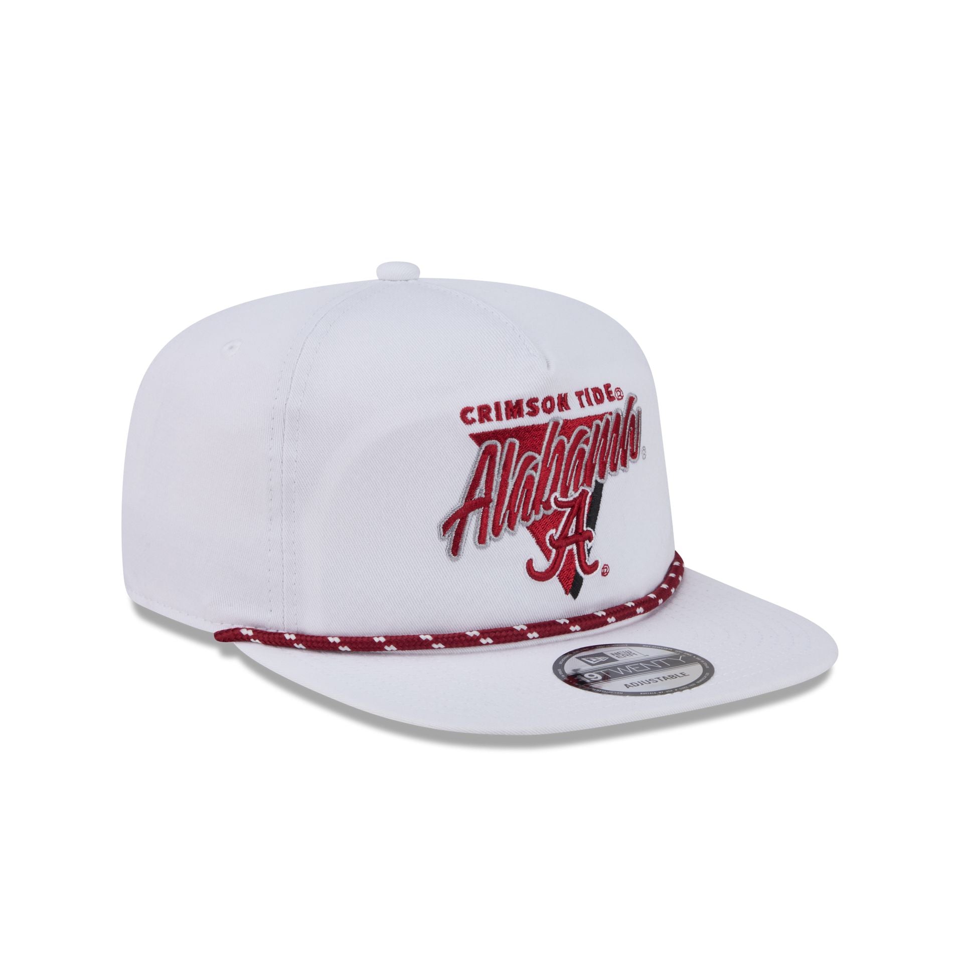 Alabama Crimson Tide Collegiate White 19TWENTY Snapback Hat