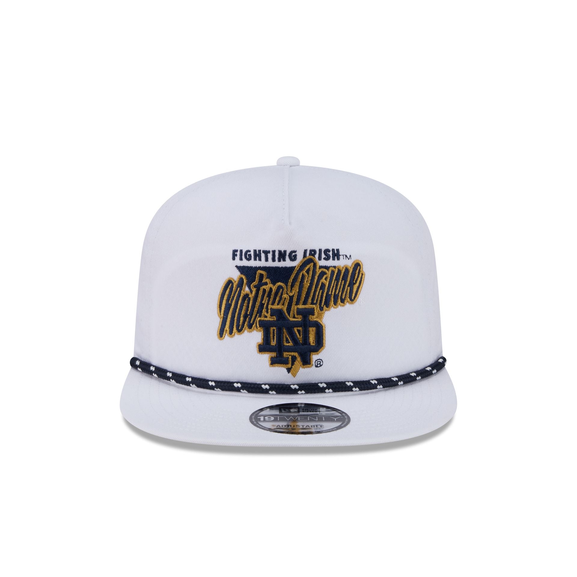 Notre Dame Fighting Irish Collegiate White 19TWENTY Snapback Hat