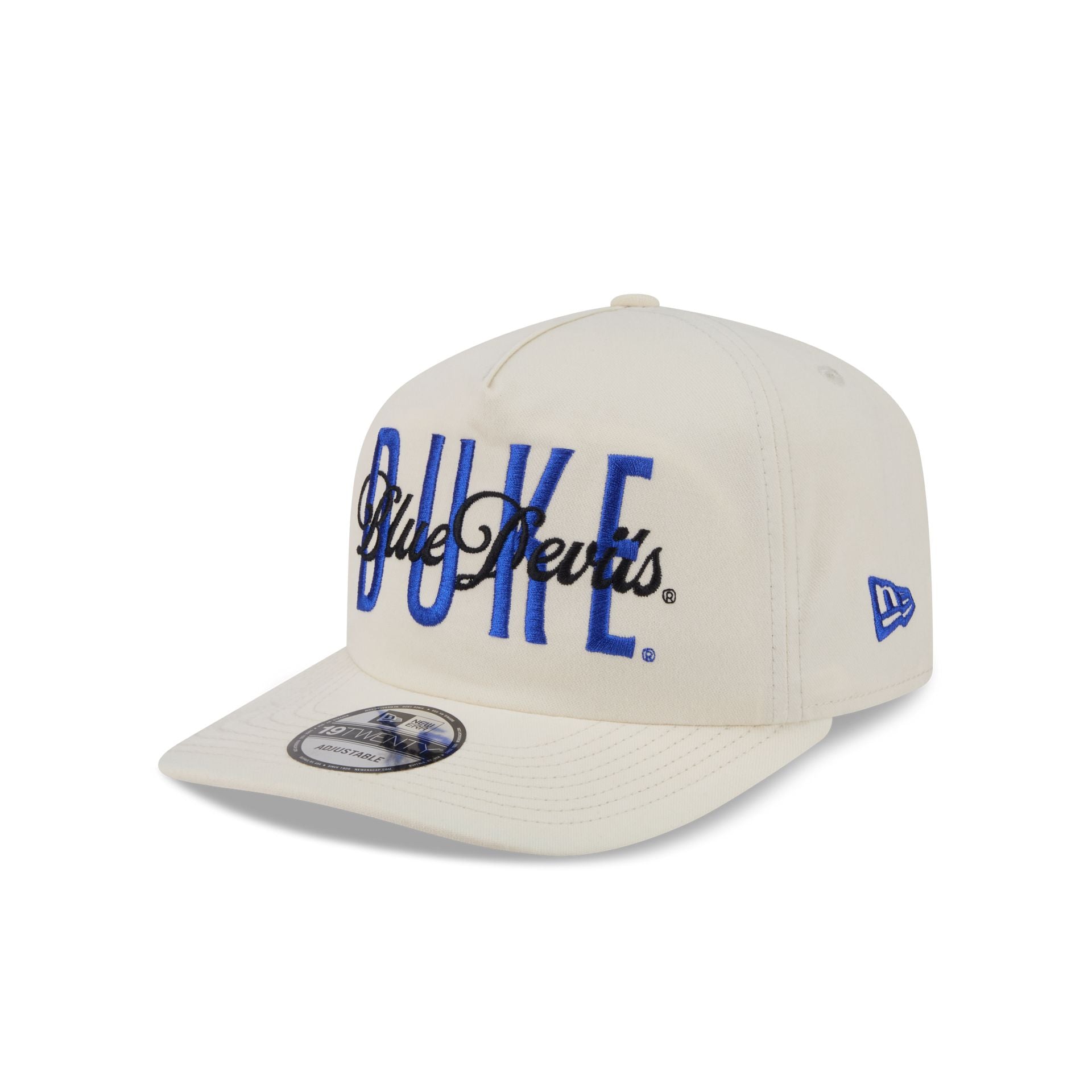 Duke Blue Devils Collegiate Script Ivory 19TWENTY Snapback Hat