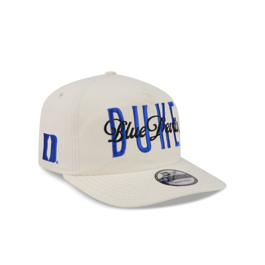 Duke Blue Devils Collegiate Script Ivory 19TWENTY Snapback Hat - New Era Cap