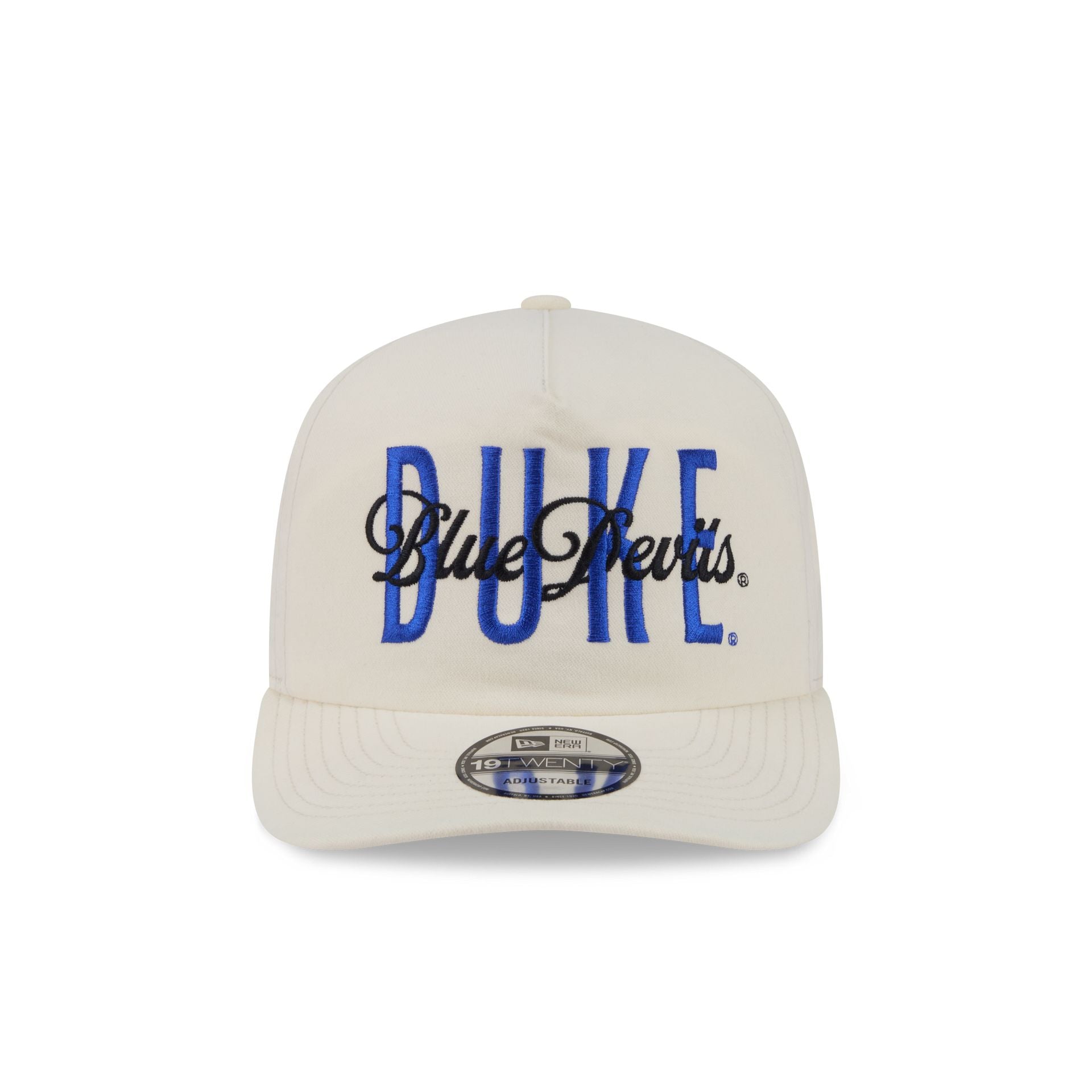 Duke Blue Devils Collegiate Script Ivory 19TWENTY Snapback Hat