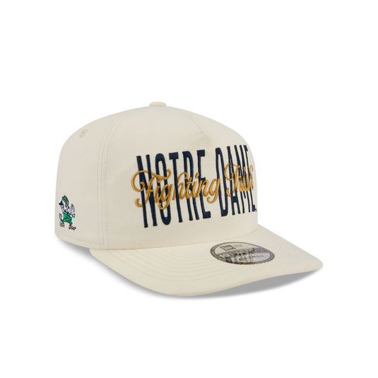 Notre Dame Fighting Irish Collegiate Script Ivory 19TWENTY Snapback Hat - New Era Cap