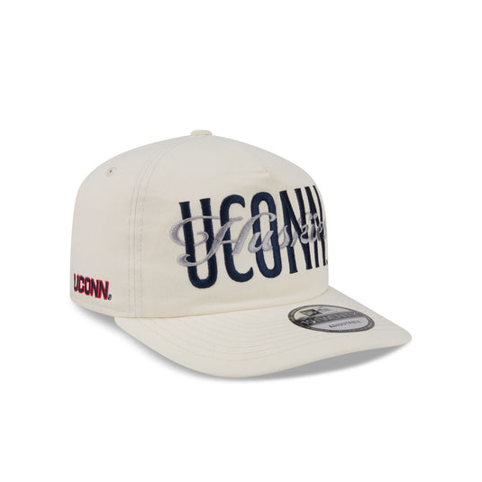 Connecticut Huskies Collegiate Script Ivory 19TWENTY Snapback Hat - New Era Cap