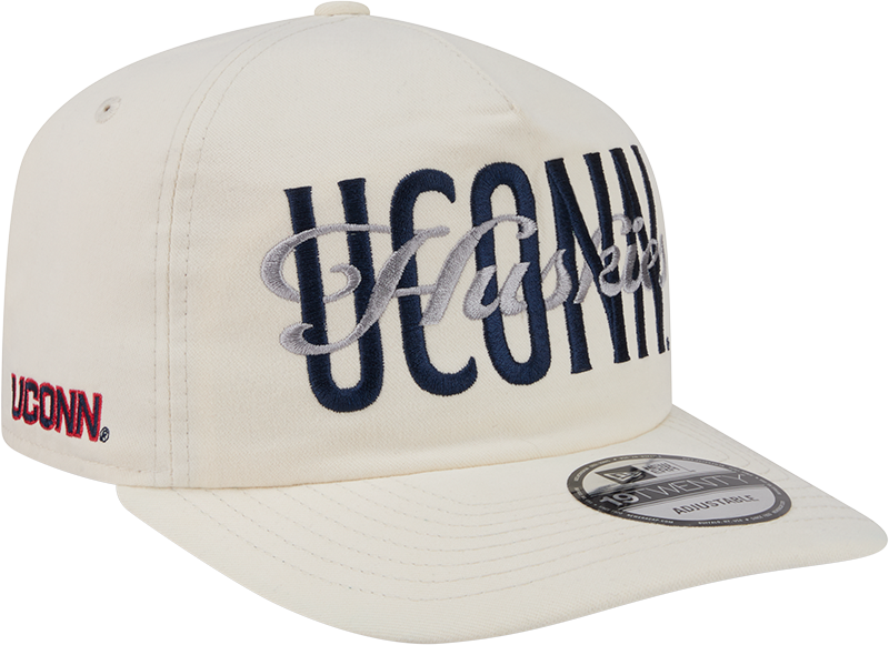 Connecticut Huskies Collegiate Script Ivory 19TWENTY Snapback Hat