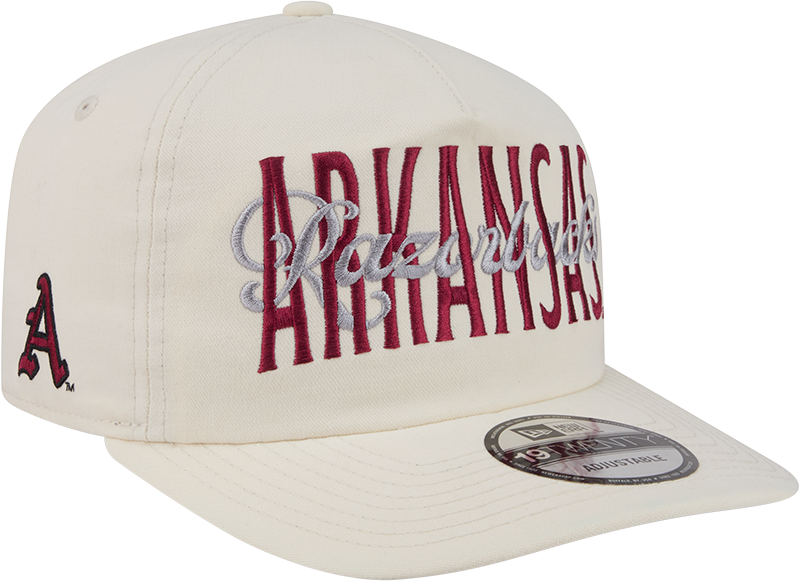 Arkansas Razorbacks Collegiate Script Ivory 19TWENTY Snapback Hat