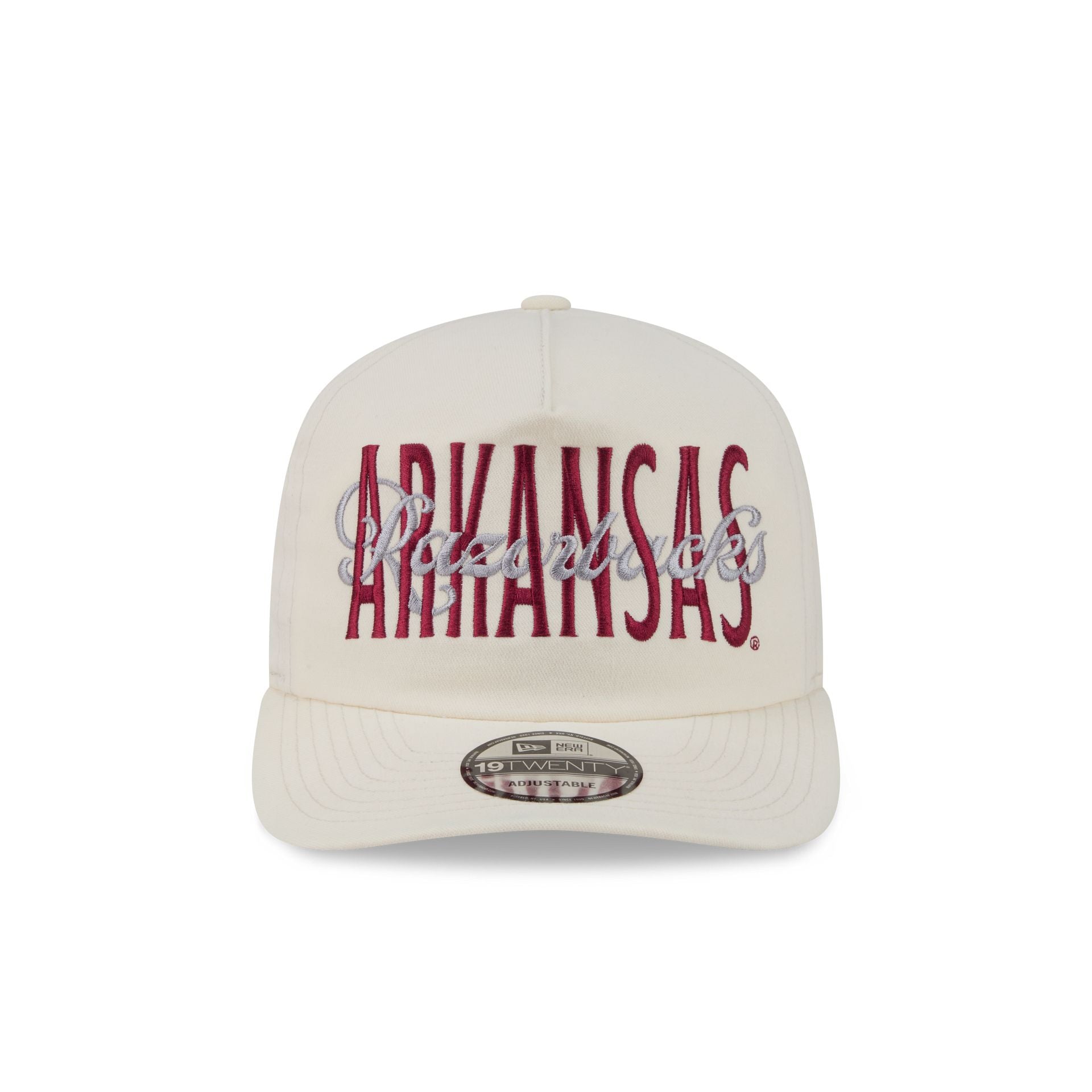 Arkansas Razorbacks Collegiate Script Ivory 19TWENTY Snapback Hat