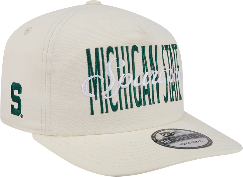 Michigan State Spartans Collegiate Script Ivory 19TWENTY Snapback Hat