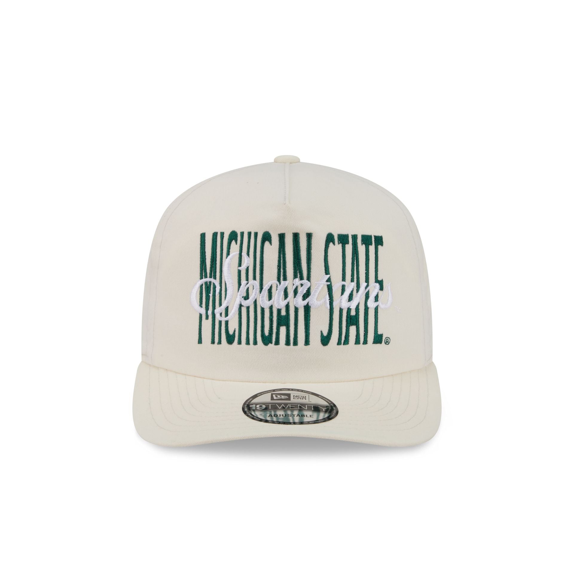 Michigan State Spartans Collegiate Script Ivory 19TWENTY Snapback Hat