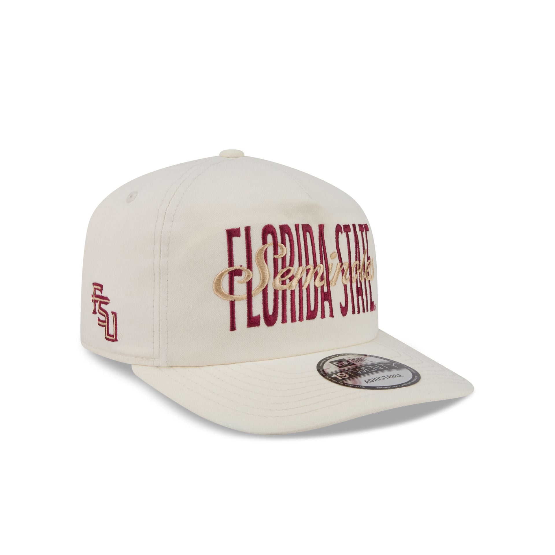 Florida State Seminoles Collegiate Script Ivory 19TWENTY Snapback Hat ...