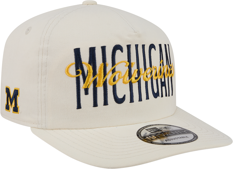 Michigan Wolverines Collegiate Script Ivory 19TWENTY Snapback Hat