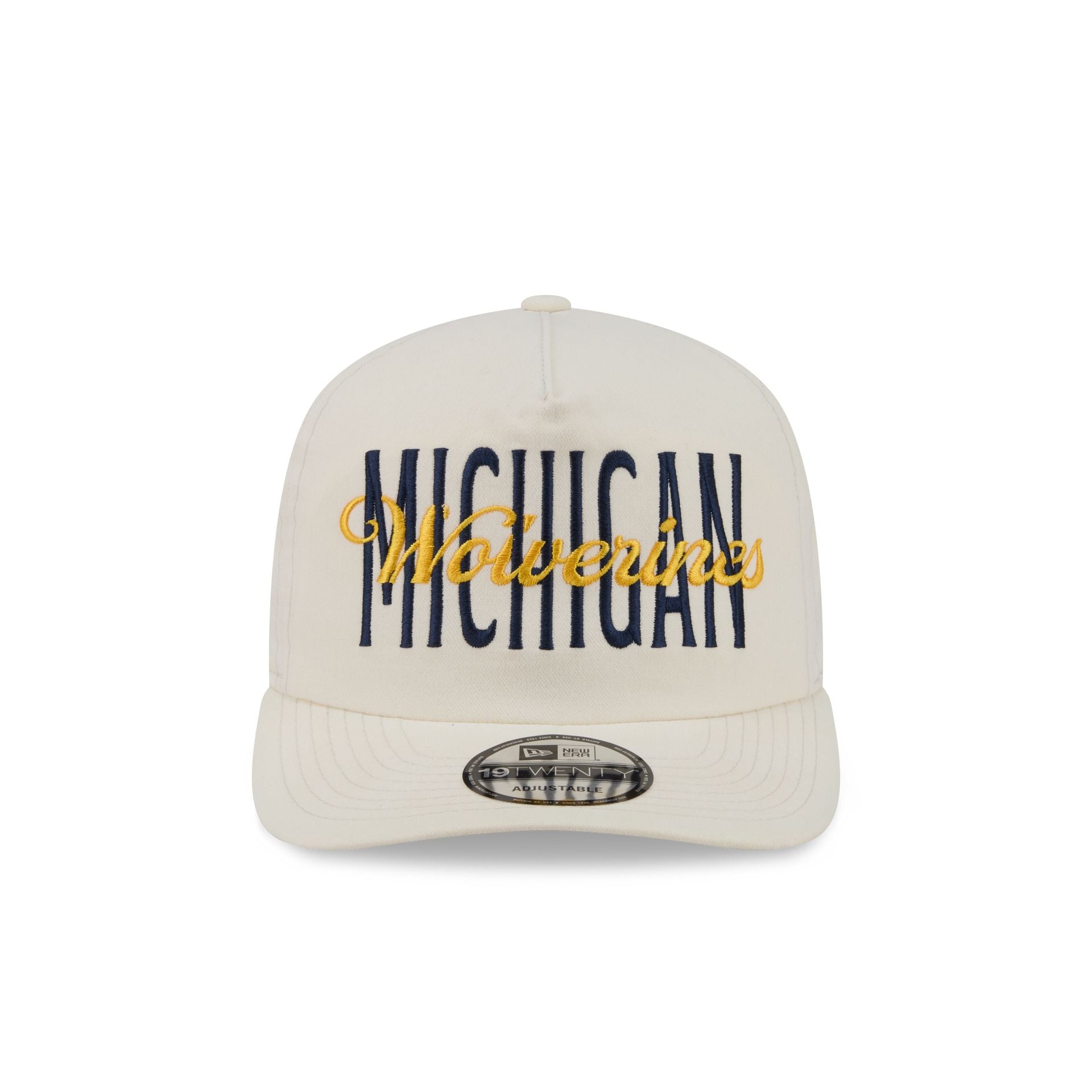 Michigan Wolverines Collegiate Script Ivory 19TWENTY Snapback Hat