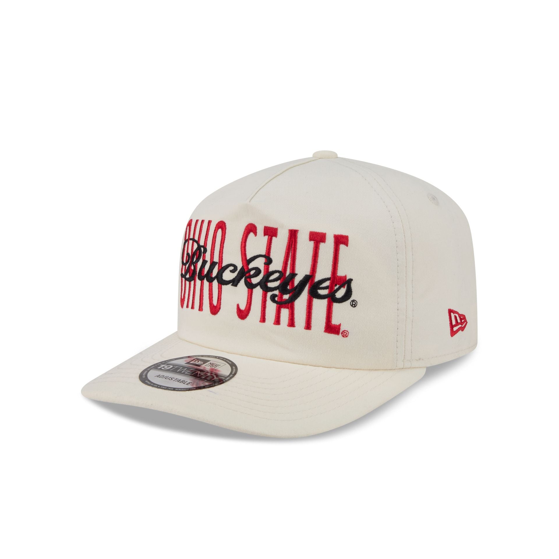 Ohio State Buckeyes Collegiate Script Ivory 19TWENTY Snapback Hat