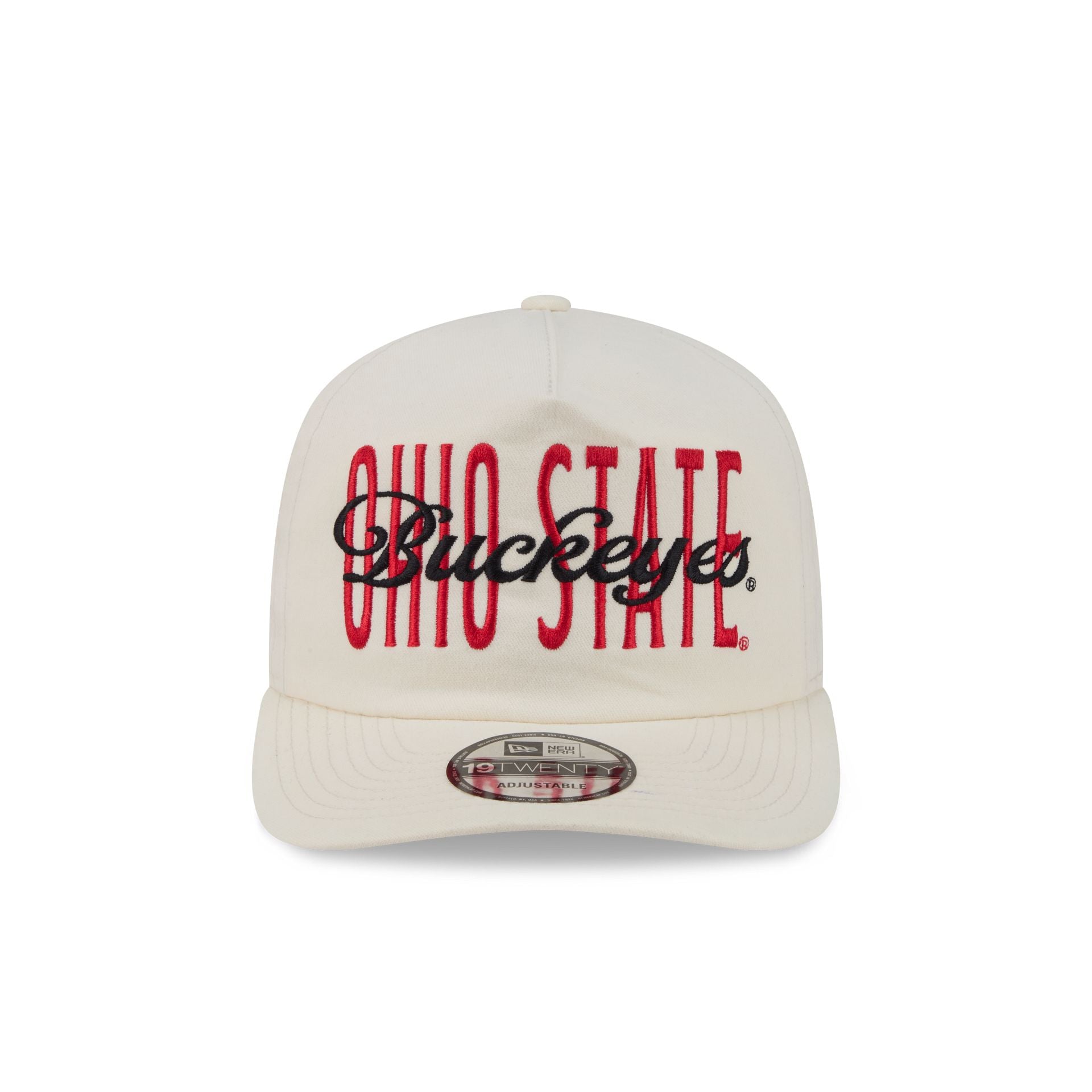 Ohio State Buckeyes Collegiate Script Ivory 19TWENTY Snapback Hat