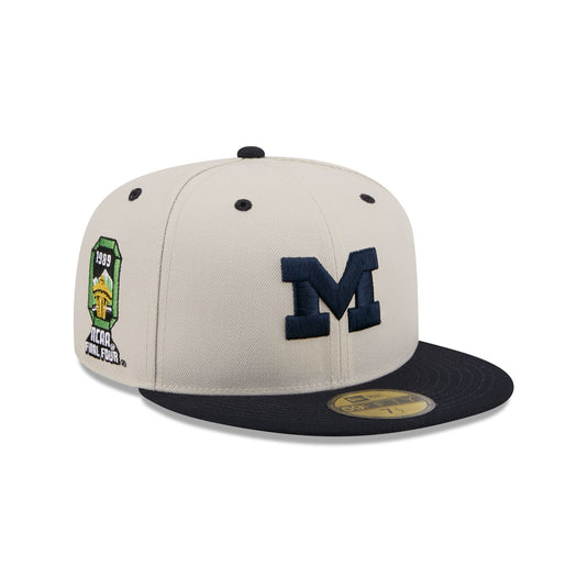 Michigan Wolverines Collegiate Two-Tone Chrome 59FIFTY Fitted Hat - New Era Cap