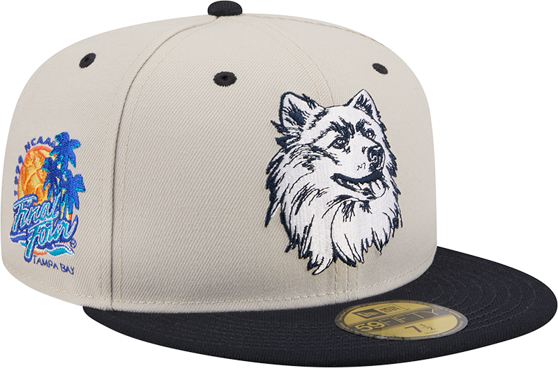 Connecticut Huskies Collegiate Two-Tone Chrome 59FIFTY Fitted Hat