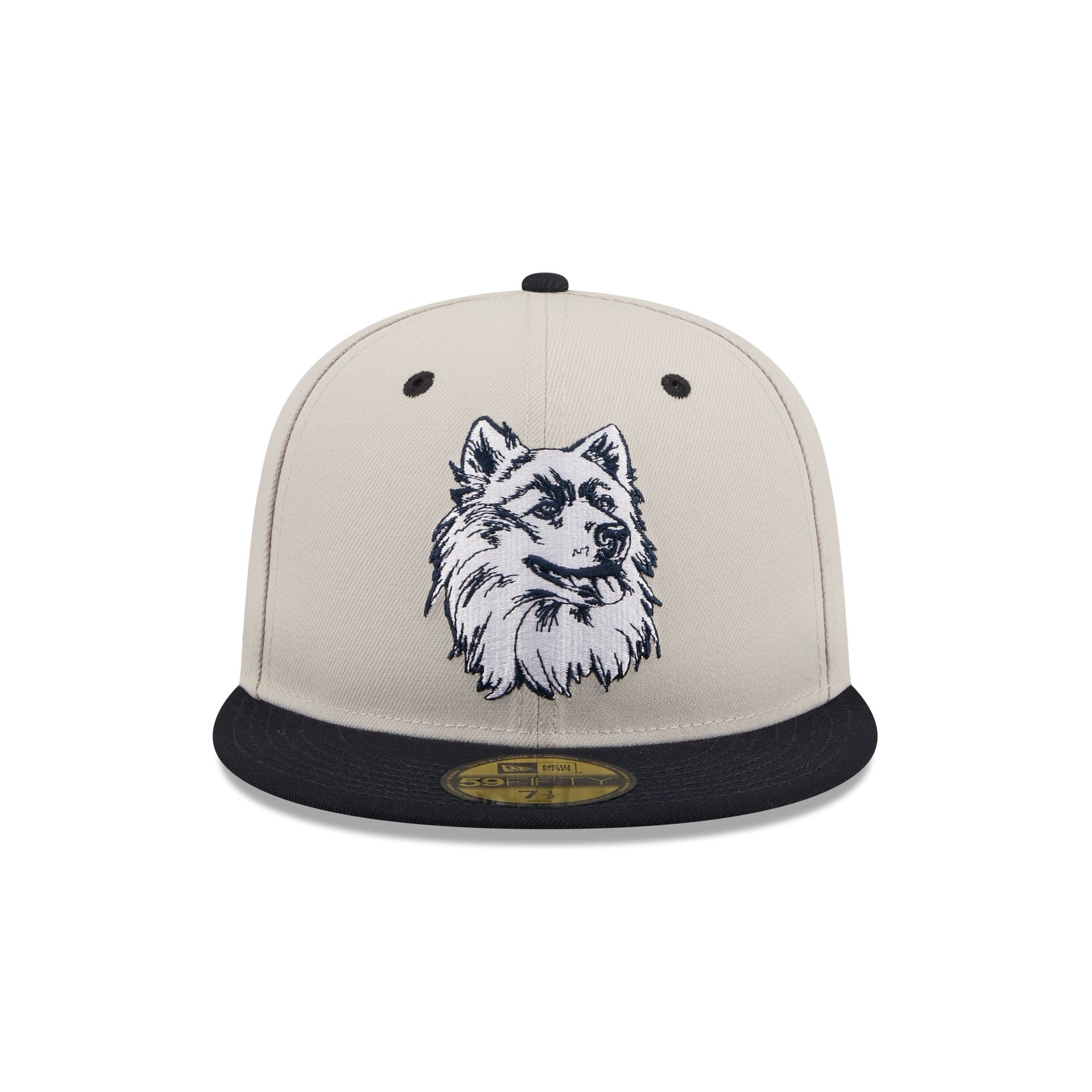Connecticut Huskies Collegiate Two-Tone Chrome 59FIFTY Fitted Hat