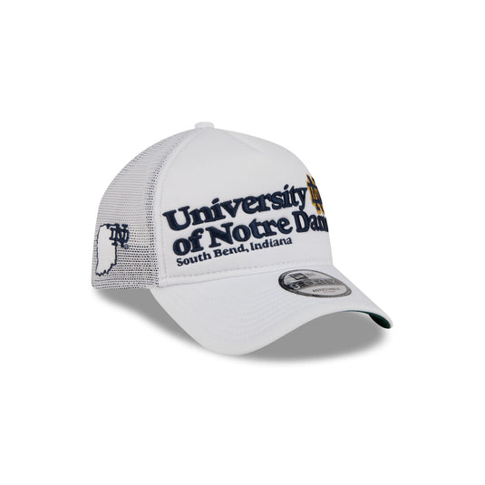 Notre Dame Fighting Irish Collegiate City, State 9FORTY A-Frame Trucker Hat - New Era Cap