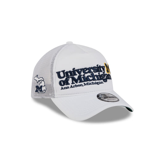 Michigan Wolverines Collegiate City, State 9FORTY A-Frame Trucker Hat - New Era Cap