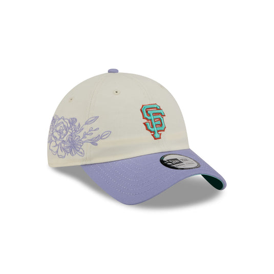 San Francisco Giants Lavender Flowers Casual Classic Adjustable Hat - New Era Cap