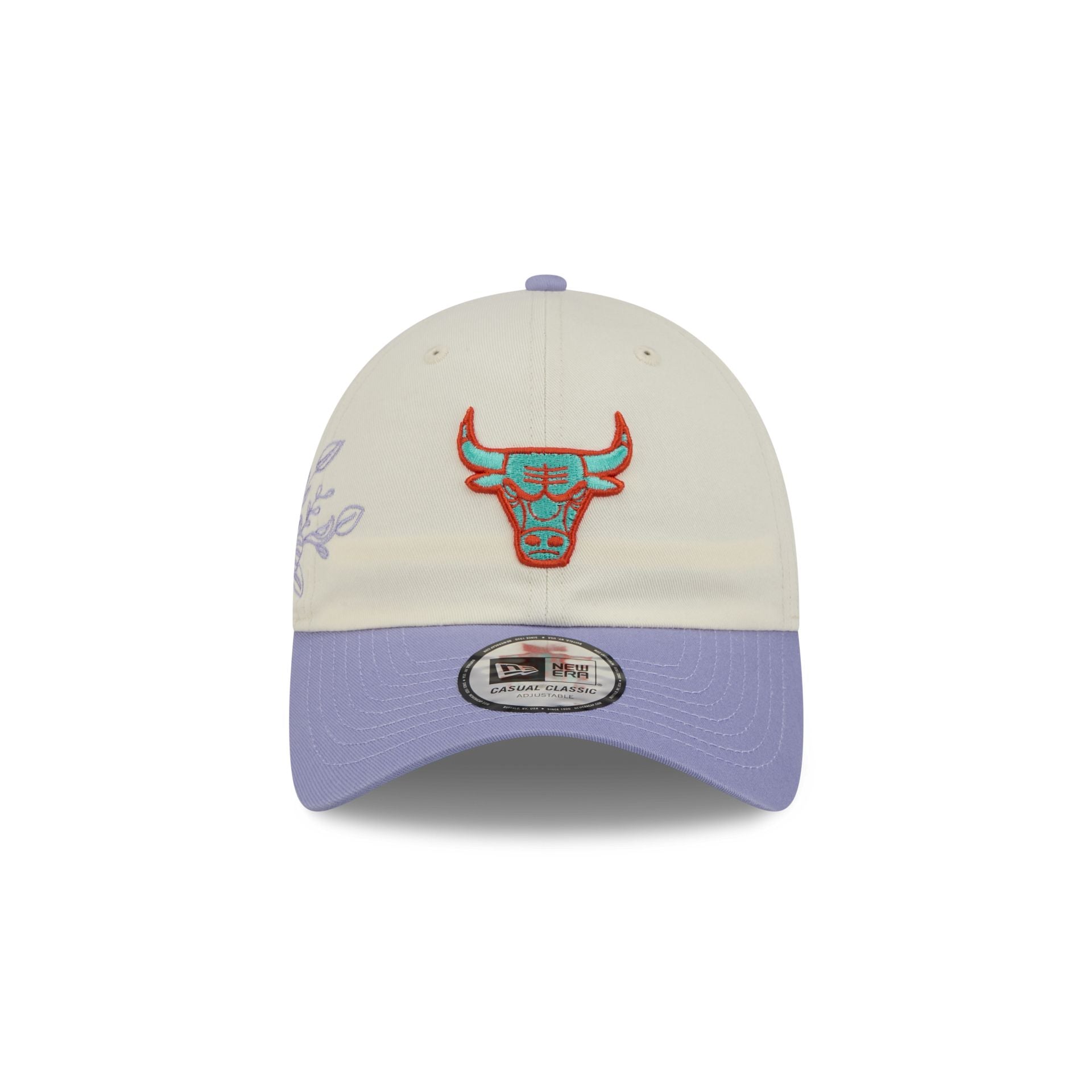Chicago Bulls Lavender Flowers Casual Classic Adjustable Hat
