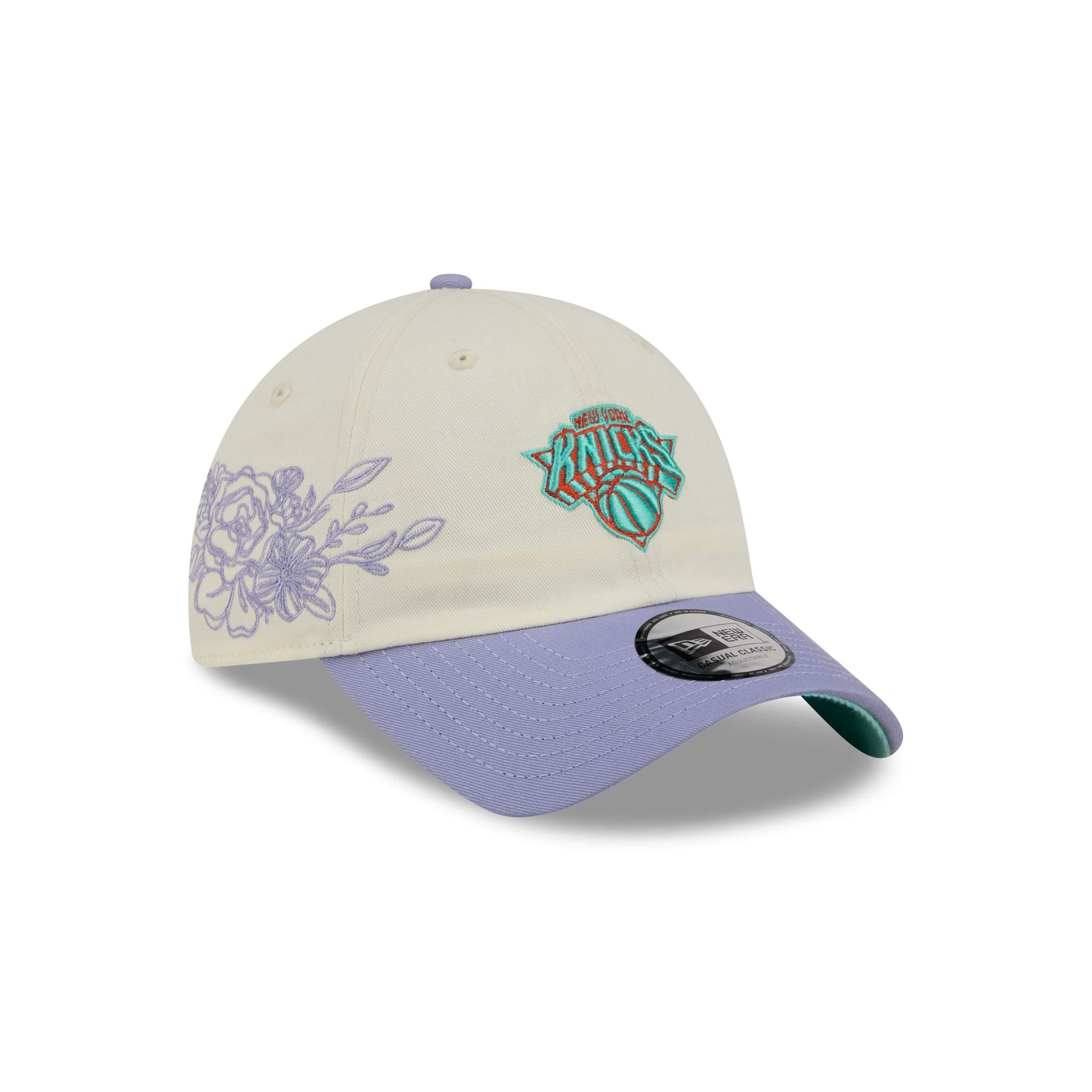 New York Knicks Lavender Flowers Casual Classic Adjustable Hat