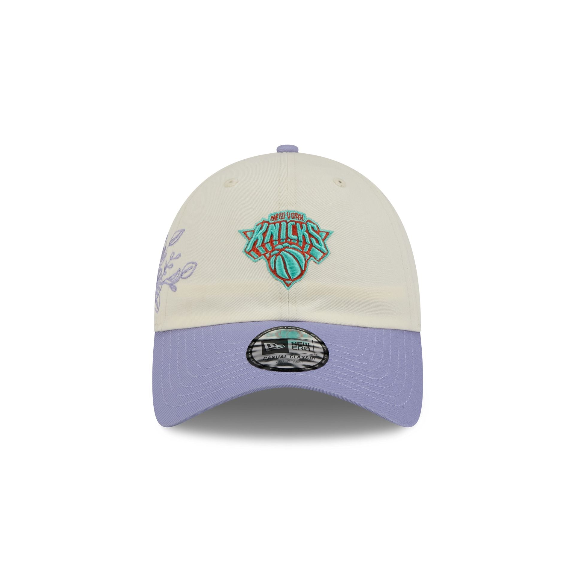 New York Knicks Lavender Flowers Casual Classic Adjustable Hat
